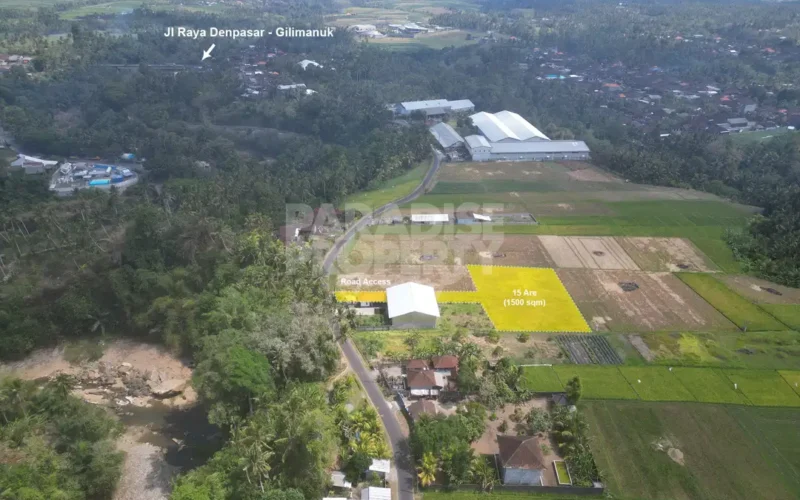 Dijual: Tanah Hak Milik 15 Are di Tabanan – Zona Pemukiman (Kuning)