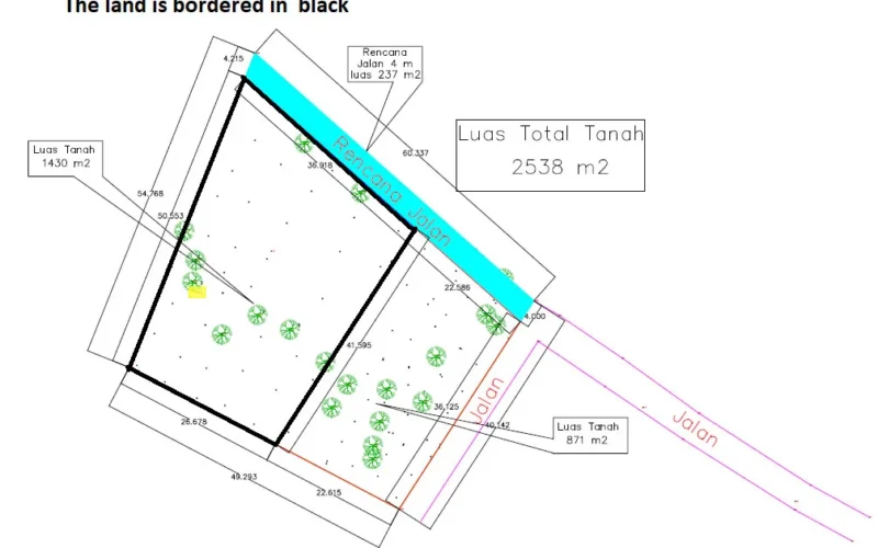 Freehold 1400m2 Land for Sale in Balangan, Bali